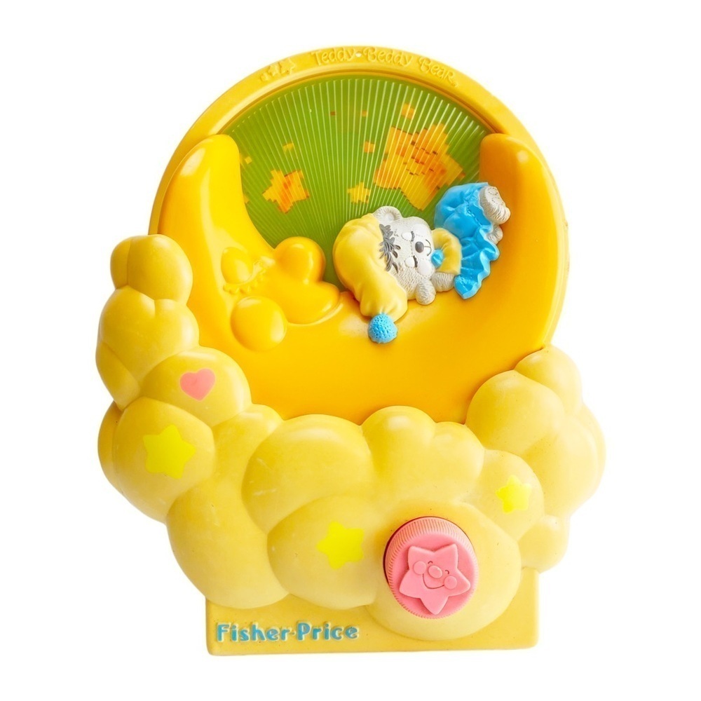 1985 Fisher Price Celestial Teddy Bear Crib Lullaby Nursery Musical Machine​